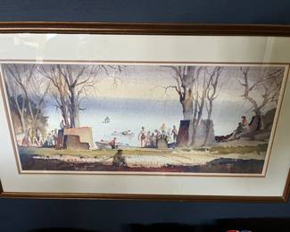 One of two original watercolors by Grand Rapids artist Reynold Weidenaar.