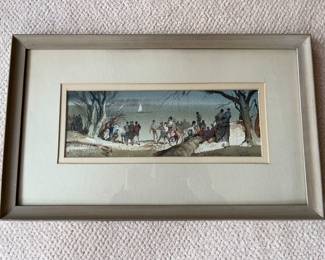 One of two original watercolors by Grand Rapids artist Reynold Weidenaar.