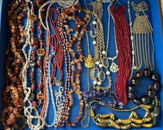 Large selection of jewelry, including much vintage and designer.