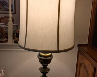 HEAVY BRASS LAMP (one of 2 matching)