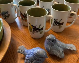 FITZ AND FLOYD (for Neiman Marcus) vintage bird mugs