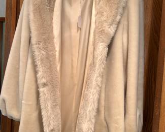 WHITE MINK TRIMMED VINTAGE JACKET