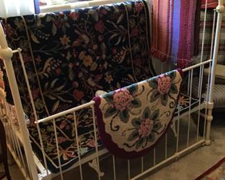 Antique cast iron baby bed