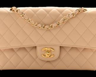Chanel Quilted Caviar Double Flap Handbag