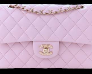 Chanel Quilted Caviar Lilac Double Flap 