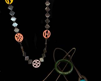 Hermès Necklaces, Elsa Peretti "Bean" Necklace & Elsa Peretti Jade Bangle