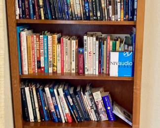 Large Selection of Books and Wood Book Cases.