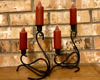 Decorative Iron Candle Holder.
