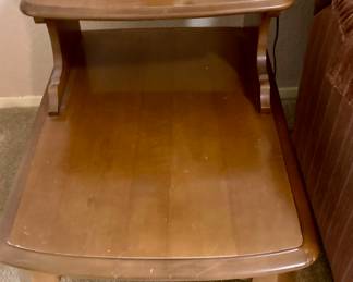 Mid Century Maple End/Accent Step Table. Set of 2.