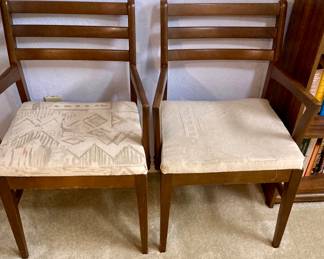 Mid Century 1960s Pair of Beech Armchairs.