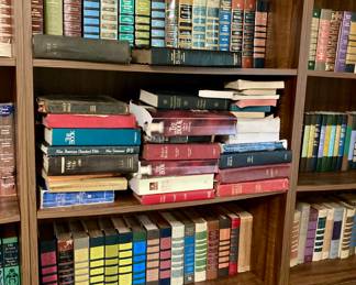 Large Selection of Books and Wood Book Cases.