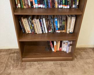 Large Selection of Books and Wood Book Cases.