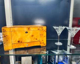 Humidor and Waterford Glasses Orlando Estate Auction