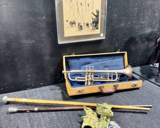 Artwork, Vintage Trumpet and Canes Orlando Estate Auction