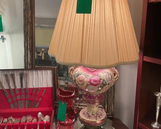 Antique Victorian Table Lamp, height: 33” $96 + tax