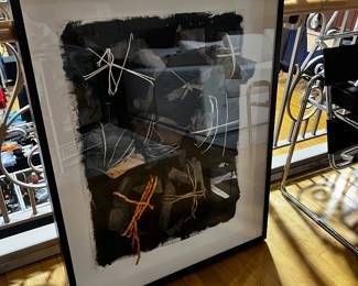 Diane Cooper Multi Media wall art painting shadow box paper textile paint