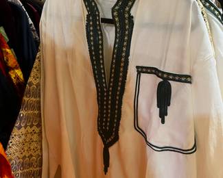 Linen and Cotton Embroidered Long Tops Egypt