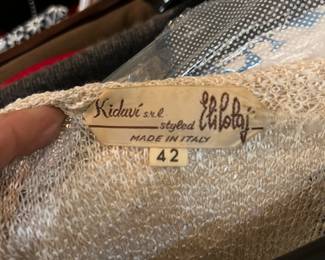 1950' Goat down dress is knitted by hand with knitting needles. Light, tender, airy. Soft goat down and cotton thread Italy