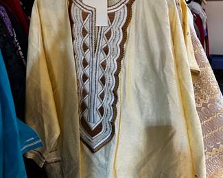 Linen and Cotton Embroidered Long Tops Egypt