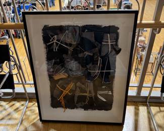 Diane Cooper Multi Media wall art painting shadow box paper textile paint