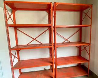 119 Metal Shelving Pair
