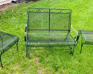 117 3 Piece Wrought Iron Patio Set