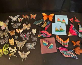456 Butterfly Pins Leather Jewelry