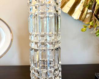 $40. Label reads USSR, lead crystal vase. 13"H.