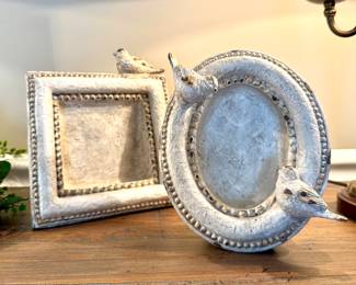 $14/each. Shabby chic, Birdbath frames. 8" H.