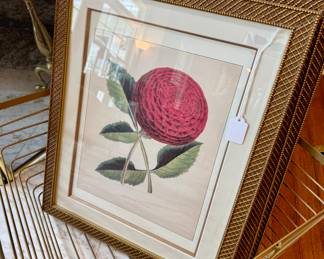 $120/each. Three avail. Different flowers on each. Custom framed. 16 x 20H.