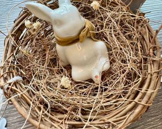 $8. Bunny in a nest. 5"