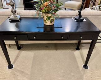 $250. Bassett desk. 3 drawers. Normal wear noted. 57 x 22 x 30H.