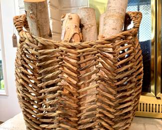 $80, artful basket. 18"H.