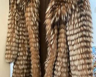 Saga Silver Fox Mid Length Fur Coat