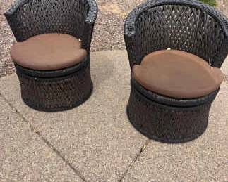 Two Matching Swivel Chairs
