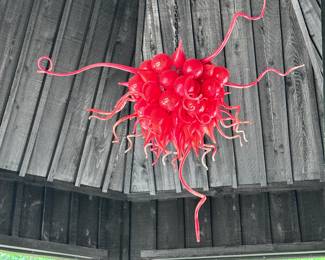 DALE CHIHULY STYLE(?) CHANDELIER!