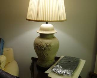 Vintage lamp and side table