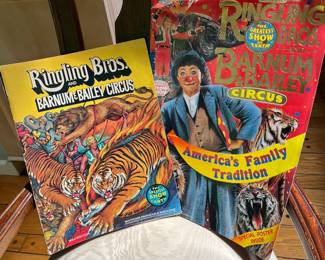 Vintage circus programs