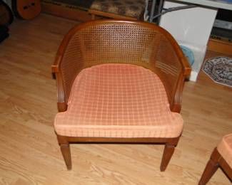 Pair of vintage Cane Back club Chairs
