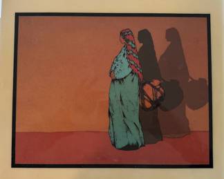 1980 Amado M. Pena Jr. "La portadora del agua," ceramic tile