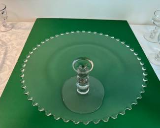Imperial Candlewick Cake Plate on Pedestal, 5" high