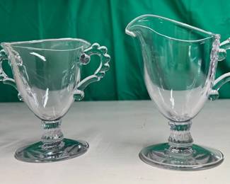 Imperial Glass, Candlewick, Cream and Sugar