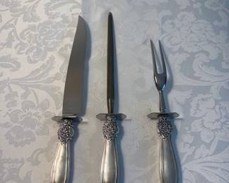 3-piece silver carving set