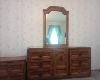 Armstrong dresser with mirror and matching headboard
