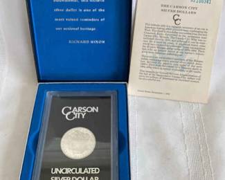 Carson City Uncirculated Silver Dollar