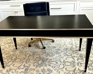 Highland House Black Desk 58 W x 28 D x 30 H $850, Rug 96" x 118" $ 550