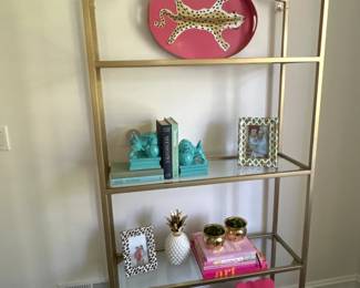 Ballard Gold Etagere 36 W x 12 D x 80 H $500