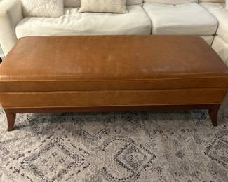 Hickory Chair Leather Ottoman 59 W x 26 D x 17 H $1200