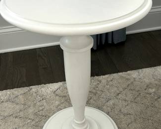 White Round Side Table 18" dia x 25" H $95