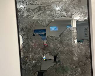 Custom Burnt out Cloud Gray Mirror by Fiddlehammer - 2 Available 36 x 38 $650 each